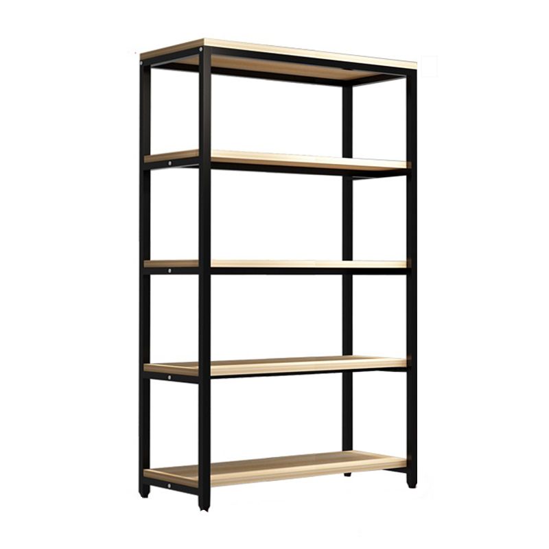 Metal Etagere Bookcase Industrial Open Back Book Shelf with Shelves for Office and Home Clearhalo 'Bookcases' 'Furniture' 'furniture_bookcases' 'kitchen' 'kitchen_bookcases' 'Living Room Furniture' 'Office Furniture' 1200x1200_021a5d2c-d368-46f0-befe-96ed852b5846