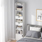 Vertical Shelf Bookcase With Shelves Closed Back Bookshelf for Office