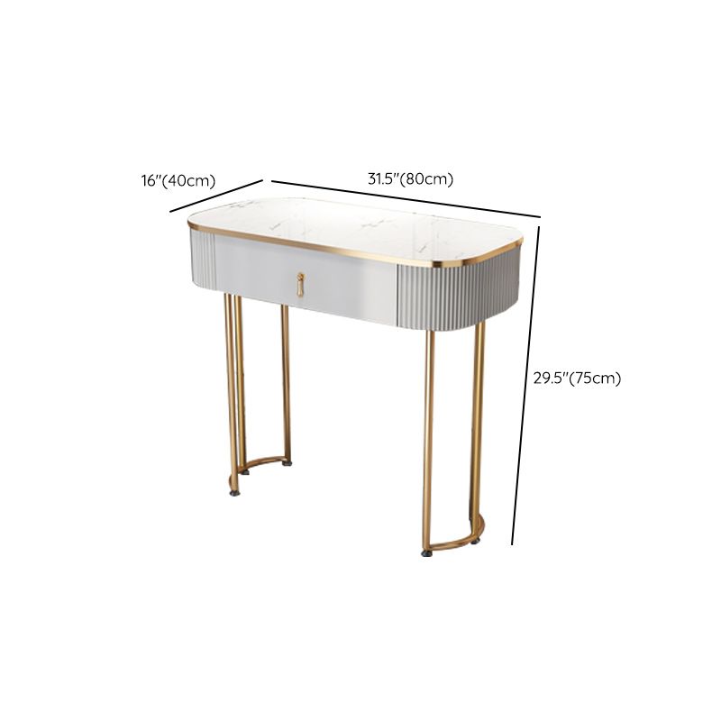 Modern White With Drawer Lighted Mirror Bedroom Dressing Table