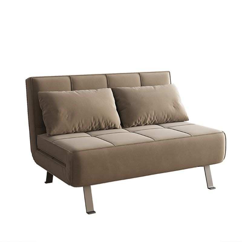 Glam Cushion Back Sleeper Sofa Solid Color Armless Sofa Bed with Pillows Clearhalo 'furn' 'furn_futons' 'Furniture' 'Futons & Daybeds' 'Futons' 'Living Room Furniture' 1200x1200_021bb523-98e3-4369-9b49-1491b720e17c