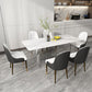 Stone Top Dining Table Contemporary Rectangle Dining Table with Double Pedestal Base Clearhalo ' dining_table' 'Dining Tables & Seating' 'Dining Tables' 'furn' 'furn_dining_table' 'Furniture' 'furniture_dining_table' 'Kitchen & Dining Furniture' 'kitchen&dining_furn' 'kitchen' 'kitchen_dining_table' 1200x1200_021d5ad2-2baa-40cf-a73f-cbdf2dd46d4f