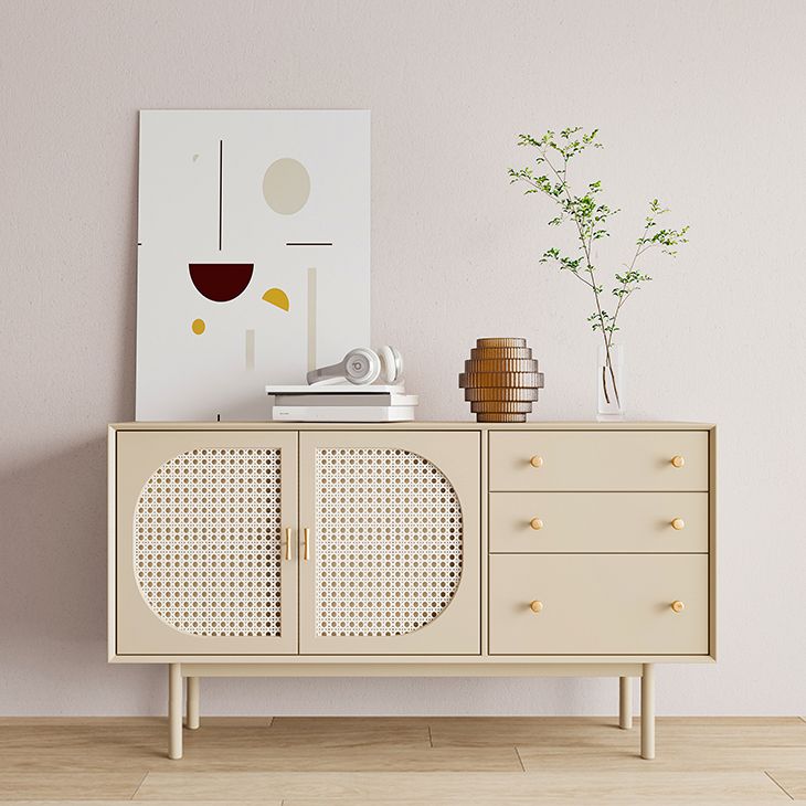 Rattan Living Room Sideboard Cabinet Modern Credenza with Storage and Drawer Clearhalo 'buffet_sideboard' 'Buffets & Sideboards' 'furn' 'furn_buffet_sideboard' 'Furniture' 'furniture_buffet_sideboard' 'Kitchen & Dining Furniture' 1200x1200_021e1264-fe59-4673-b494-d89f81b63ccb