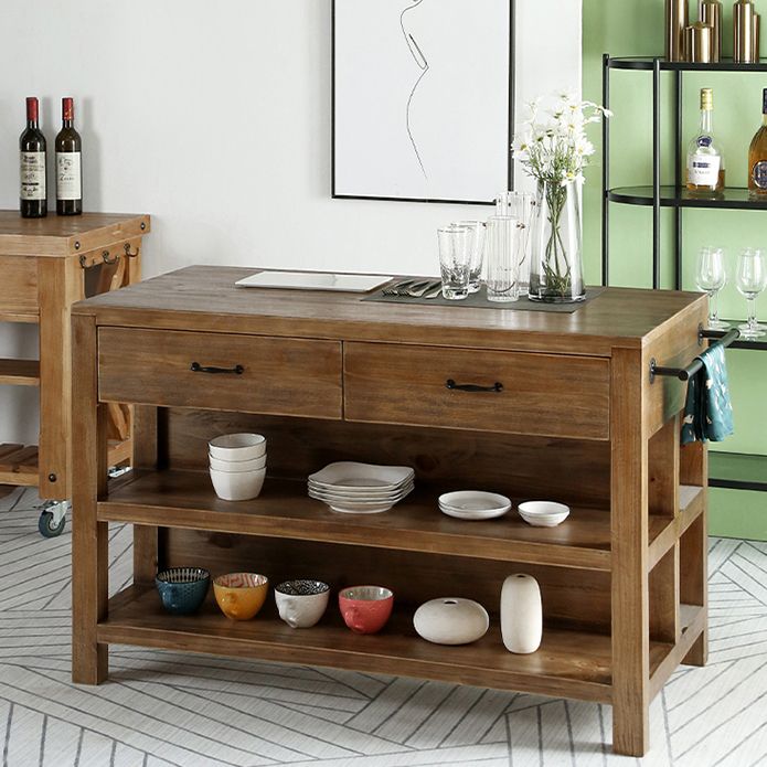 Modern Stationary Kitchen Island table Wood Kitchen Island table Clearhalo 'furn' 'furn_kitchen_islands_carts' 'Furniture' 'Kitchen & Dining Furniture' 'Kitchen Islands & Carts' 'kitchen_islands_carts' 1200x1200_021e9b77-fb1b-4352-be92-de6a58e34d79