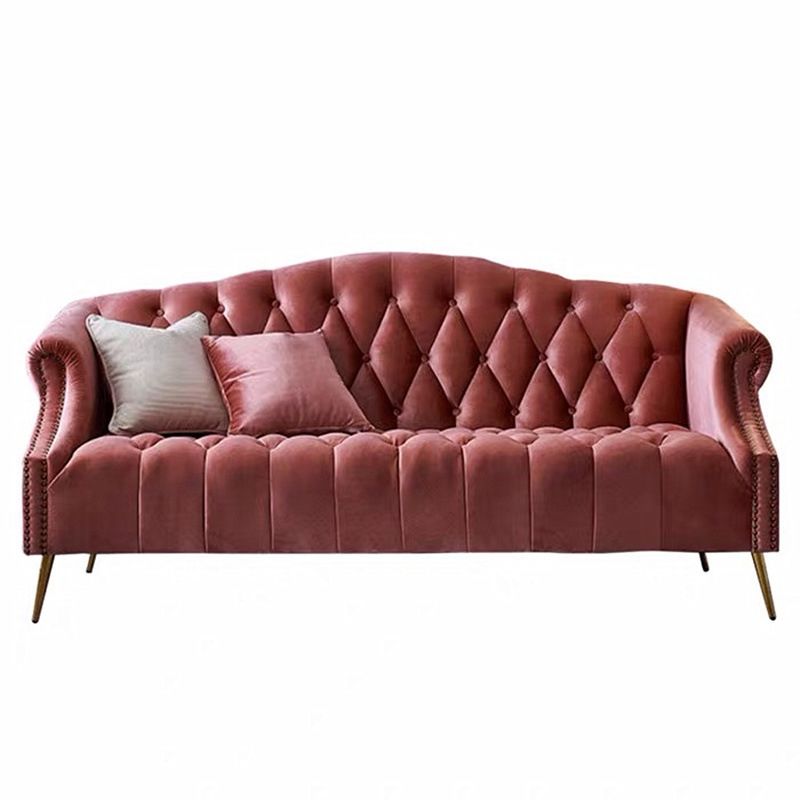 リビングルーム37.4 "の房状の背中の丸い腕ソファ