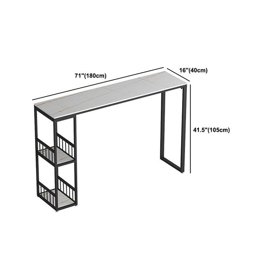 1/2/3 Pieces Modern Rectangular Pub Table Set Sintered Stone Top Counter Table Set Clearhalo 'Bar Furniture' 'furn' 'furn_home_bar_bar_sets' 'Furniture' 'Home Bars & Bar Sets' 'home_bar_bar_sets' 'Kitchen & Dining Furniture' 1200x1200_021f3955-2a0b-405f-a47f-4216a123f75f