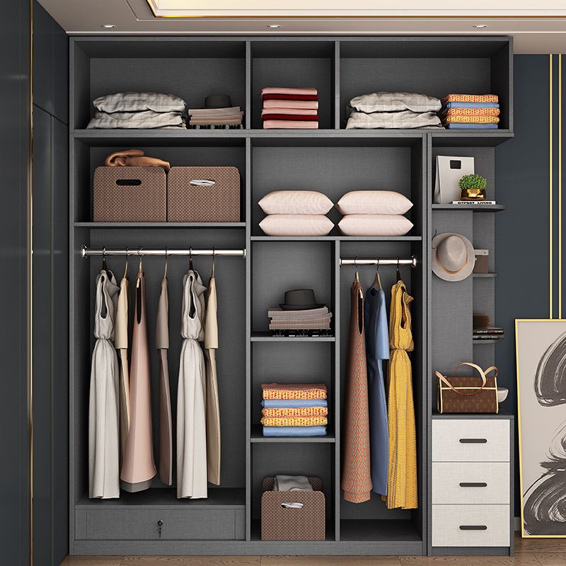 Witte kleur houten garderobe eigentijdse stijl garderobe kast voor thuis