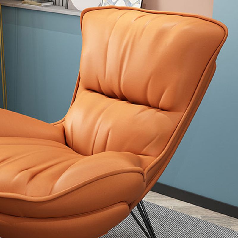 Sedia per aliante moderna sedia a dondolo in pelle con finta pelle con cuscini