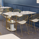 Rectangle White Dining Table Traditional Luxury Table with Gold Frame for Dining Room Clearhalo 'Dining Tables & Seating' 'Dining Tables' 'dining_table' 'furn' 'furn_dining_table' 'Furniture' 'furniture_dining_table' 'Kitchen & Dining Furniture' 'kitchen' 'kitchen_dining_table' 1200x1200_0221eb80-a979-44cf-8df2-54287eaee7f4