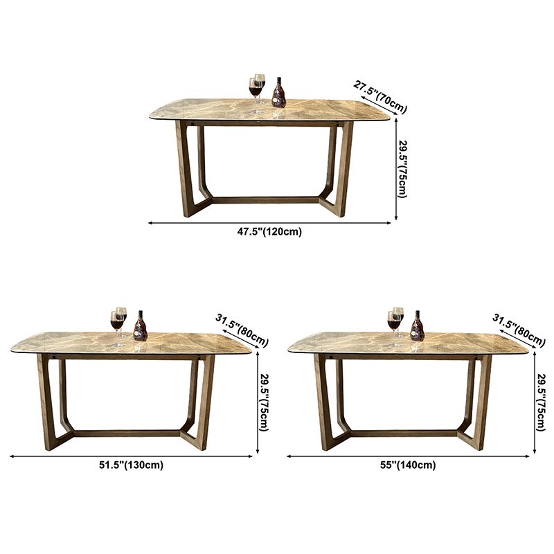 Solid Wood Contemporary Rectangular Dining Table Sintered Stone Top Table for Dining Room Clearhalo ' dining_table' 'Dining Tables & Seating' 'Dining Tables' 'furn' 'furn_dining_table' 'Furniture' 'furniture_dining_table' 'Kitchen & Dining Furniture' 'kitchen&dining_furn' 'kitchen' 'kitchen_dining_table' 1200x1200_02232890-7fe4-4e25-89a7-e87f21a7f3bf