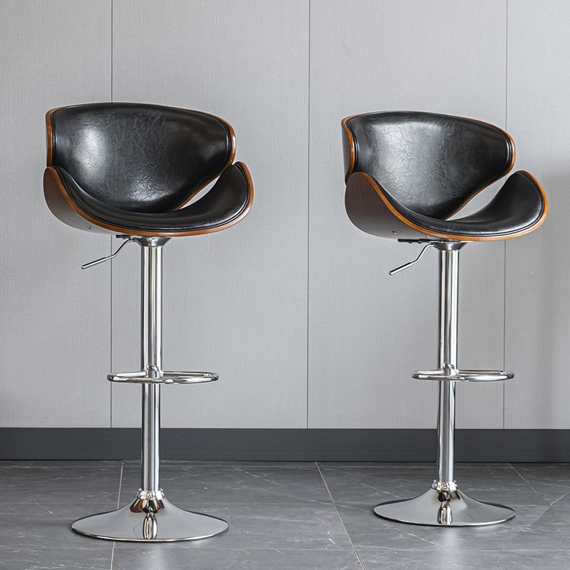 Wood Adjustable Bar & Counter Stool Armed Footrest Indoor Contemporary Bar Stool Clearhalo 'Bar Furniture' 'Bar Stools' 'bar_stools' 'furn' 'furn_bar_stools' 'furniture_bar_stools' 'Kitchen & Dining Furniture' 'kitchen&dining_furn' 'kitchen' 'kitchen_furn' Furniture' 1200x1200_0223bc31-f19b-45a8-aabf-7d809c473284