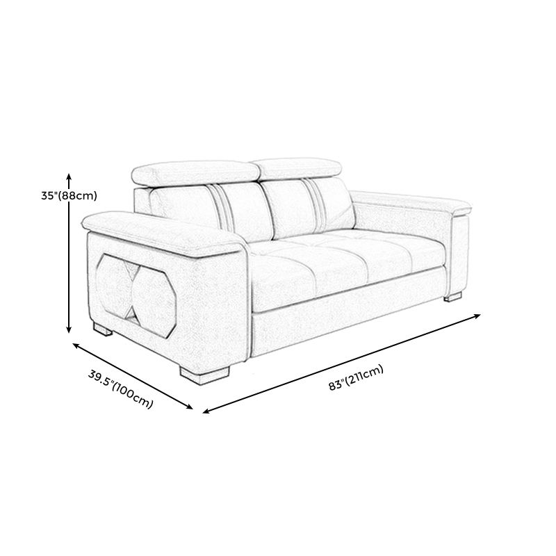 Silve Faux Leather High Back Pillow Top Arm Sofa/Sectional with Stain-Resistant