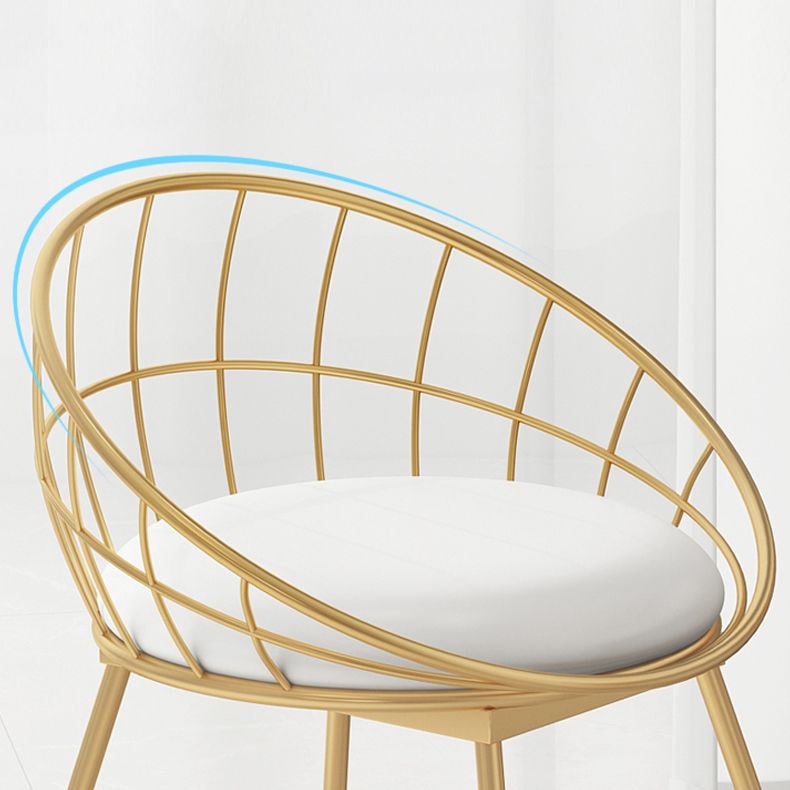 Stoffen eetkamerstoel Scandinavische open rugloze eetkamerstoelen