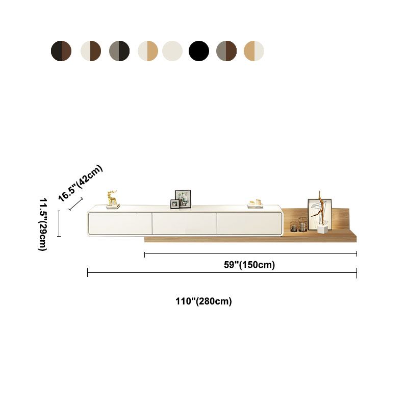Console TV TV 3-Drawer Stand TV regolabile, 16,5 "D x 11,5" H