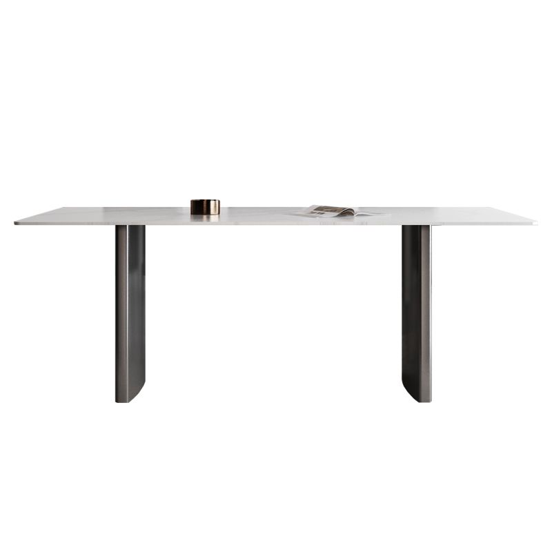 モダンなダイニングテーブルセットメタルベースのキッチン家具セット付き1/4/6/7ピース