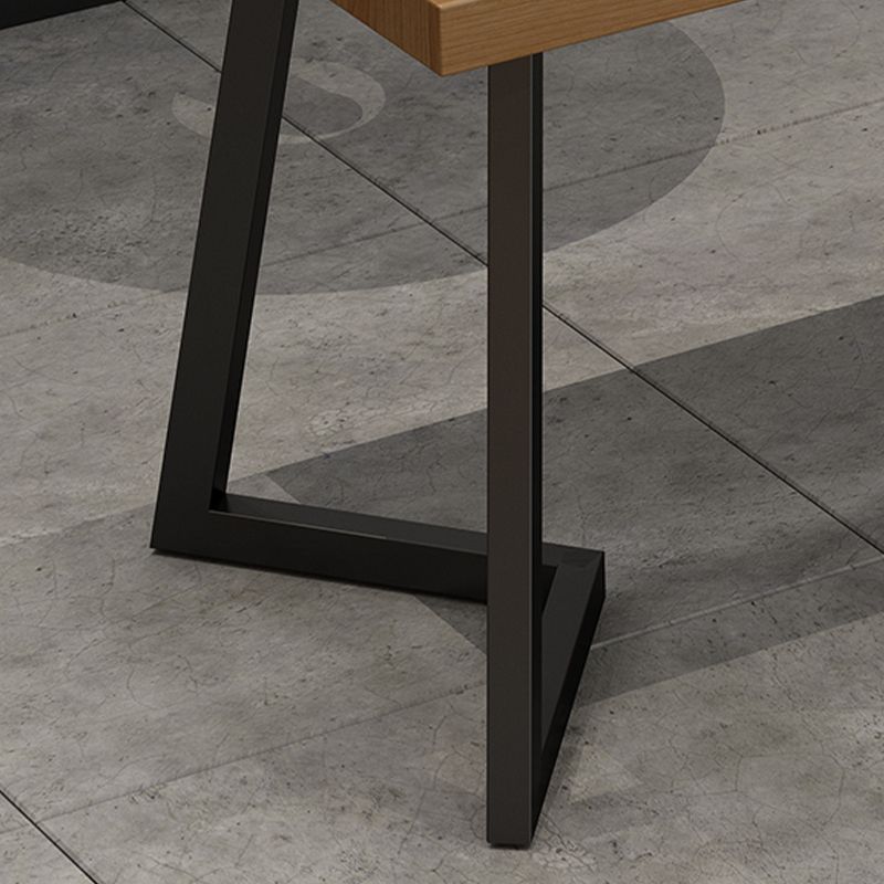 Industrial Wooden Dining Table Double Pedestal Dining Table for Restaurant Clearhalo 'Dining Tables & Seating' 'Dining Tables' 'dining_table' 'furn' 'furn_dining_table' 'Furniture' 'furniture_dining_table' 'Kitchen & Dining Furniture' 'kitchen' 'kitchen_dining_table' 1200x1200_022871e2-d742-4c91-b974-48fe559f3e0e