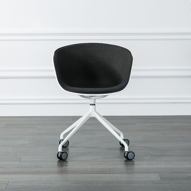 Modern Fabric Conference Chair Metal Chair with Wheels for Office Clearhalo 'furn' 'furn_office_chair' 'Furniture' 'Office Chairs' 'Office Furniture' 'office_chair' 1200x1200_02294dd5-8060-4342-a608-ff2304e2089c