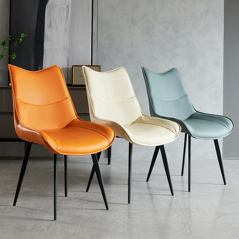 Contemporary Style Dining Chair Kitchen Armless Side Chairs with Metal Legs Clearhalo ' kitchen&dining_furn' 'Dining Chairs' 'Dining Tables & Seating' 'dining_chair' 'furn' 'furn_dining_chair' 'Furniture' 'furniture_dining_chair' 'Kitchen & Dining Furniture' 'kitchen' 1200x1200_02296357-9824-4f29-adb4-7a715486c054