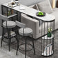 White and Black Glam StyleTable in Faux Marble and Iron Milk Tea Shop Bar Table Clearhalo 'Bar Furniture' 'Bar Tables' 'bar_tables' 'furn' 'furn_bar_tables' 'Furniture' 'furniture_bar_tables' 'Kitchen & Dining Furniture' 1200x1200_022b27e8-6849-46fa-be40-decffe14feae