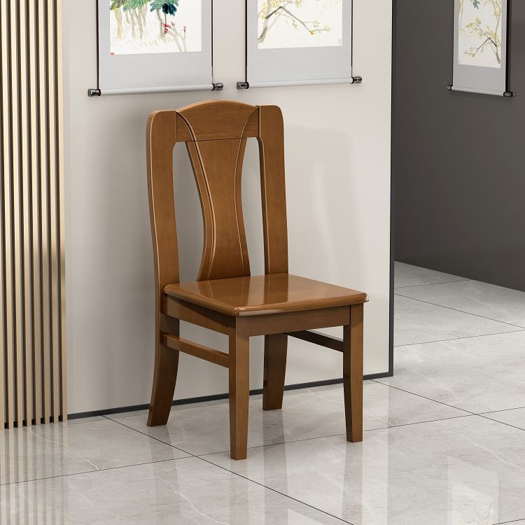 Contemporary Dining Room Rubberwood Slat Back Armless Dining Chair Clearhalo 'Dining Chairs' 'Dining Tables & Seating' 'dining_chair' 'furn' 'furn_dining_chair' 'Furniture' 'Kitchen & Dining Furniture' 1200x1200_022c6d03-c9a4-47b2-8fca-0f728ec468e8