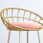 Glam Bucket Upholstered Bar Stools Footrest Low Back Bar and Counter Stool