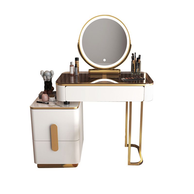 Glass Vanity Dressing Table Bedroom Vanity Dressing Table with Drawer