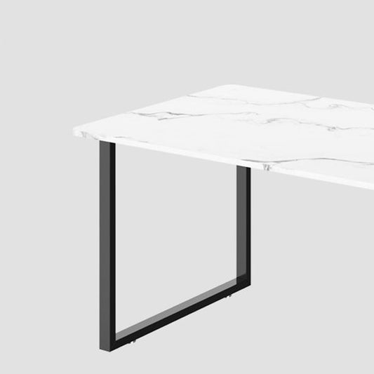 Rectangular Office Desk with Metal Legs Marble Mirrored Writing Desk Clearhalo 'furn' 'furn_office_desk' 'Furniture' 'Office Desks' 'Office Furniture' 'office_desk' 1200x1200_022ee170-8dfe-4f56-8771-eb124ca1bd9c