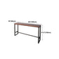 Pine Wood Bar Dining Table Brown Industrial Bar Table with Trestle Base in Black Clearhalo 'Bar Furniture' 'Bar Tables' 'bar_tables' 'furn' 'furn_bar_tables' 'Furniture' 'furniture_bar_tables' 'Kitchen & Dining Furniture' 1200x1200_022f386b-3049-4965-a2d8-56b1b8a42f04