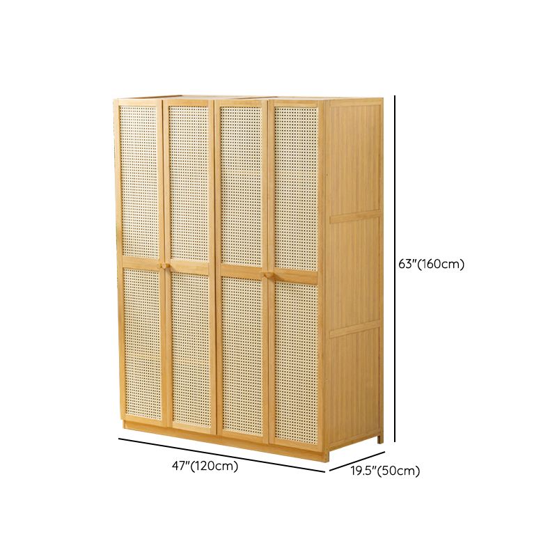 Modern Style Wardrobe Cabinet Wooden Wardrobe Armoire with Shelves Clearhalo 'Armoires & Wardrobes' 'armoires_wardrobes' 'Bedroom Furniture' 'furn' 'furn_armoires_wardrobes' 'Furniture' 1200x1200_02308256-891a-4d3f-a0dc-81403c3aeb2e