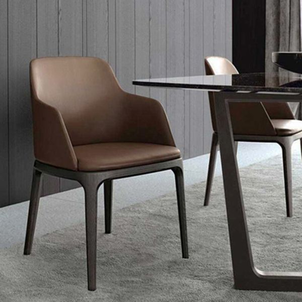 Contemporary Style Wooden Dining Chairs Dining Arm Side Chairs for Kitchen (Set of 2) Clearhalo ' kitchen&dining_furn' 'Dining Chairs' 'Dining Tables & Seating' 'dining_chair' 'furn' 'furn_dining_chair' 'Furniture' 'furniture_dining_chair' 'Kitchen & Dining Furniture' 'kitchen' 1200x1200_0231d60d-b053-4770-8001-a6121c8d708f