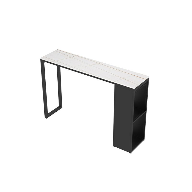 Industrial Rectangle Sintered Stone Table Bar Counter Table for Home Clearhalo 'Bar Furniture' 'Bar Tables' 'bar_tables' 'furn' 'furn_bar_tables' 'Furniture' 'furniture_bar_tables' 'Kitchen & Dining Furniture' 1200x1200_0234522a-0989-4393-801c-12420c72b8b6