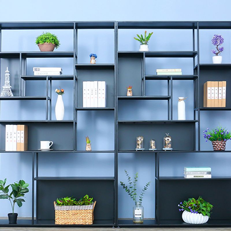 Metal and Wood Modern Book Shelf Open Floor Shelf Bookcase for Home Clearhalo 'Bookcases' 'furn' 'furn_bookcases' 'Furniture' 'Office Furniture' 1200x1200_02349cf1-00cd-4c41-b15c-b99e49f59eee