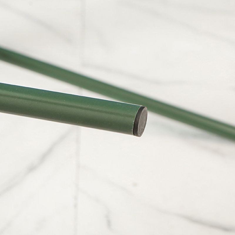 Industrial Indoor-Outdoor Chair Open Back Upholstered Dining Arm Chair