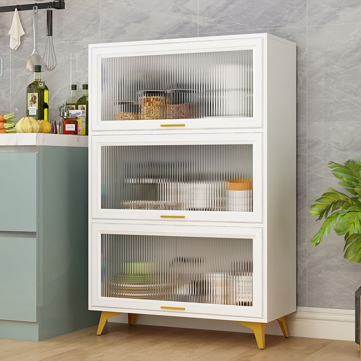 Sideboard in legno ingegnerizzato in stile glam Sideboard in vetro in vetro per soggiorno