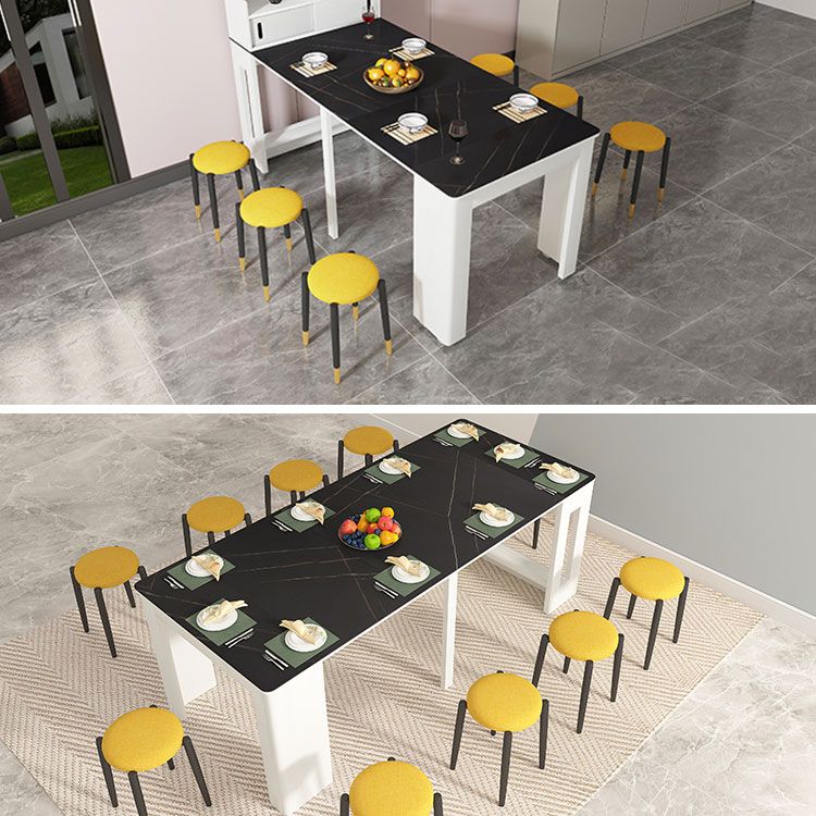 73'' Foldable Poplar Wood Dining Table Modern Rectangle Extendable Table with 5 Legs Clearhalo ' dining_table' 'Dining Tables & Seating' 'Dining Tables' 'furn' 'furn_dining_table' 'Furniture' 'furniture_dining_table' 'Kitchen & Dining Furniture' 'kitchen&dining_furn' 'kitchen' 'kitchen_dining_table' 1200x1200_02364603-2fba-410b-a848-a0f2a22dc89e