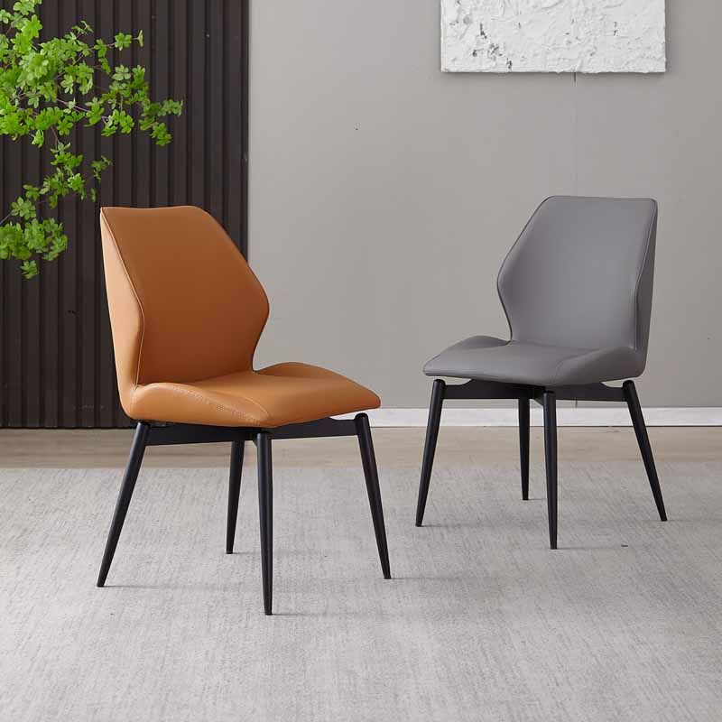 Contemporary Style Dining Chairs Armless Metal Side Wingback Chairs for Kitchen Clearhalo ' kitchen&dining_furn' 'Dining Chairs' 'Dining Tables & Seating' 'dining_chair' 'furn' 'furn_dining_chair' 'Furniture' 'furniture_dining_chair' 'Kitchen & Dining Furniture' 'kitchen' 1200x1200_0236bca0-a074-40fc-a97d-61d6922d75be