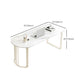 Contemporary Stone Writing Desk Bedroom Office Desk with White Legs Clearhalo 'furn' 'furn_office_desk' 'Furniture' 'Office Desks' 'Office Furniture' 'office_desk' 1200x1200_02380f99-f4d5-450f-878c-dc702d583c34