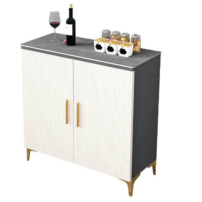 Server in stile glam Sinterato Sinted Stone Server con porta per soggiorno