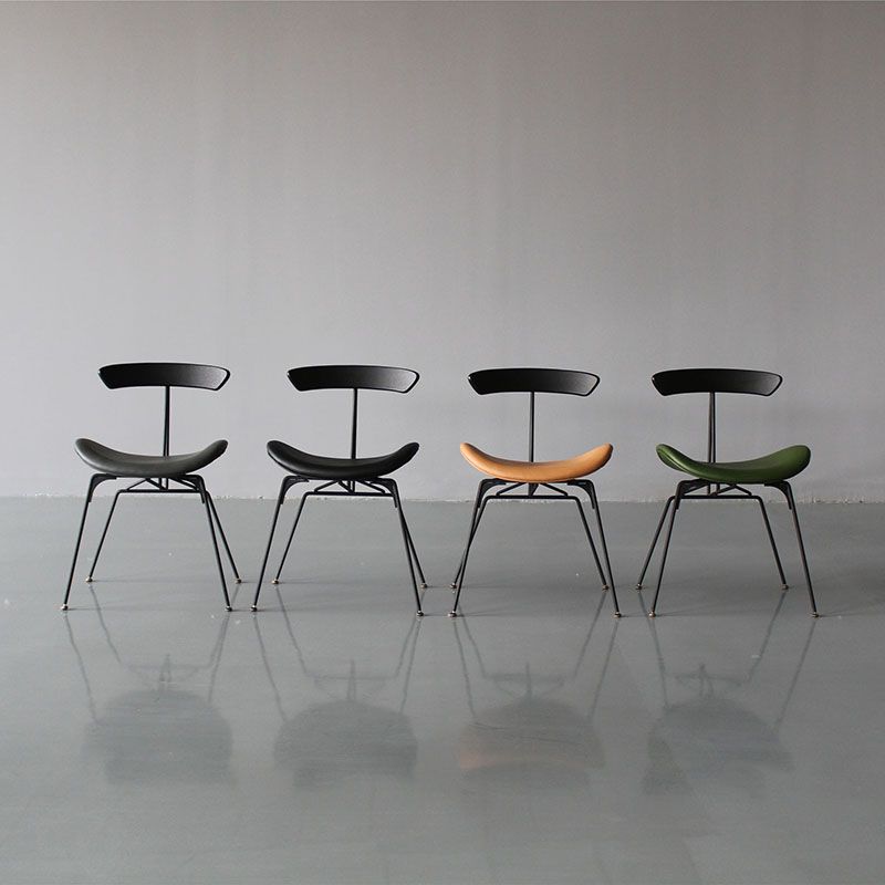 Industrial Upholstered Dining Room Side Chair Matte Finish Open Back Dining Chair Clearhalo ' kitchen&dining_furn' 'Dining Chairs' 'Dining Tables & Seating' 'dining_chair' 'furn' 'furn_dining_chair' 'Furniture' 'furniture_dining_chair' 'Kitchen & Dining Furniture' 'kitchen' 1200x1200_0239bfc1-30f7-40d6-8280-c46870d1e2a9