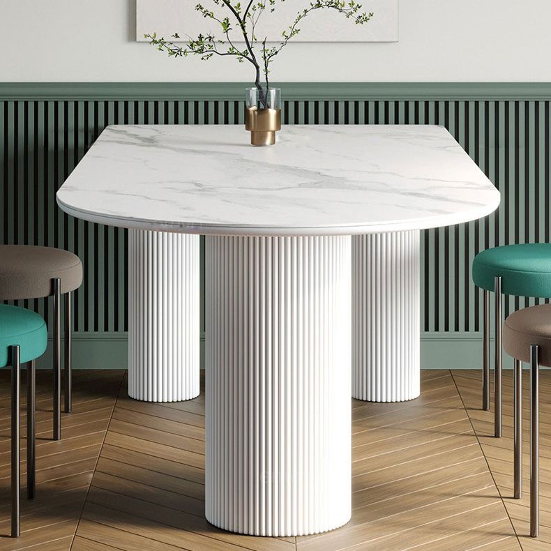 Metal Contemporary Free Form Dining Table Sintered Stone Table with 3 Legs Clearhalo 'Dining Tables & Seating' 'Dining Tables' 'dining_table' 'furn' 'furn_dining_table' 'Furniture' 'furniture_dining_table' 'Kitchen & Dining Furniture' 'kitchen' 'kitchen_dining_table' 1200x1200_023f4359-df8e-44a0-881f-c0bd617c4768
