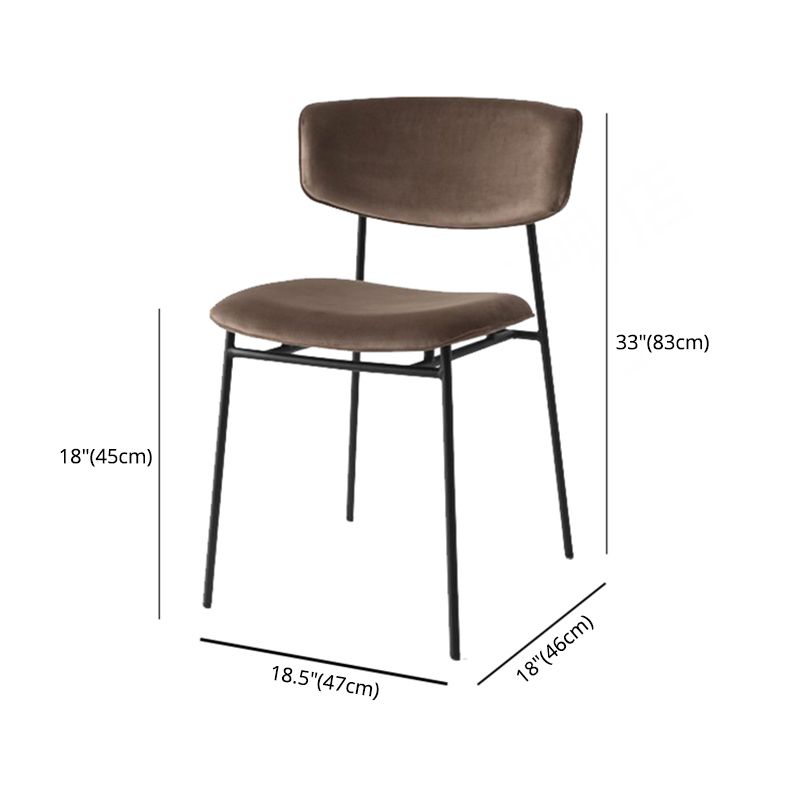 Leather Contemporary Restaurant Side Chair Open Dark Color Dining Chair Clearhalo ' kitchen&dining_furn' 'Dining Chairs' 'Dining Tables & Seating' 'dining_chair' 'furn' 'furn_dining_chair' 'Furniture' 'furniture_dining_chair' 'Kitchen & Dining Furniture' 'kitchen' 1200x1200_024151aa-9676-410a-a1c8-09a2a13e0979