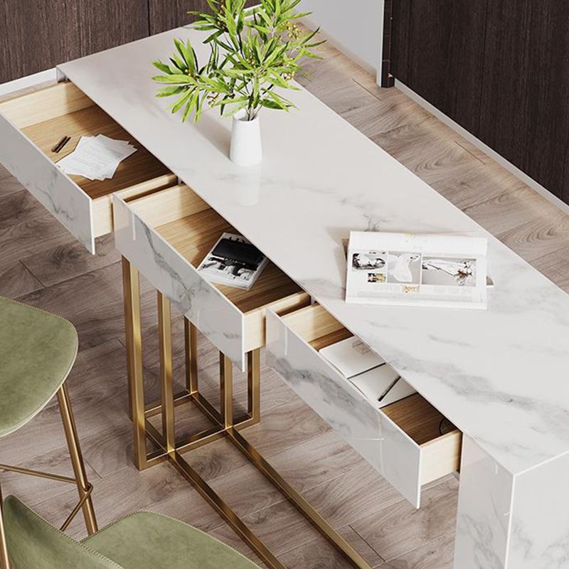 Nordic Glam Sintered Stone Table Rectangle Bar Counter Table for Home Clearhalo 'Bar Furniture' 'Bar Tables' 'bar_tables' 'furn' 'furn_bar_tables' 'Furniture' 'furniture_bar_tables' 'Kitchen & Dining Furniture' 1200x1200_024286b6-3ba2-41a6-a574-20dfbfb00ad4