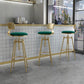 Scandinavian Metal Stool Upholstered Round Seat Counter Stool