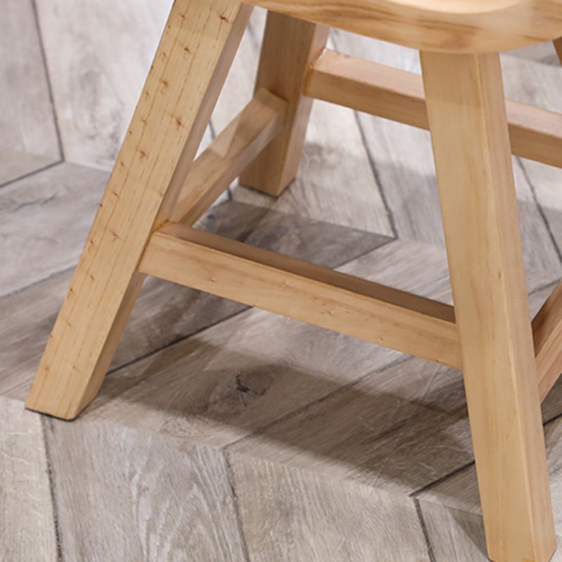 Indoor Modern Footrest Bar Stool Solid Wood Bar & Counter Stool in Natural Clearhalo 'Bar Furniture' 'Bar Stools' 'bar_stools' 'furn' 'furn_bar_stools' 'Furniture' 'Kitchen & Dining Furniture' 1200x1200_0242b7f2-b14a-488a-b504-8790bd83fbb8