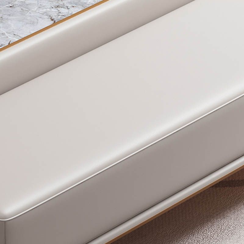 Banco moderno de dormitorio Banco de asiento de color sólido con tapizado