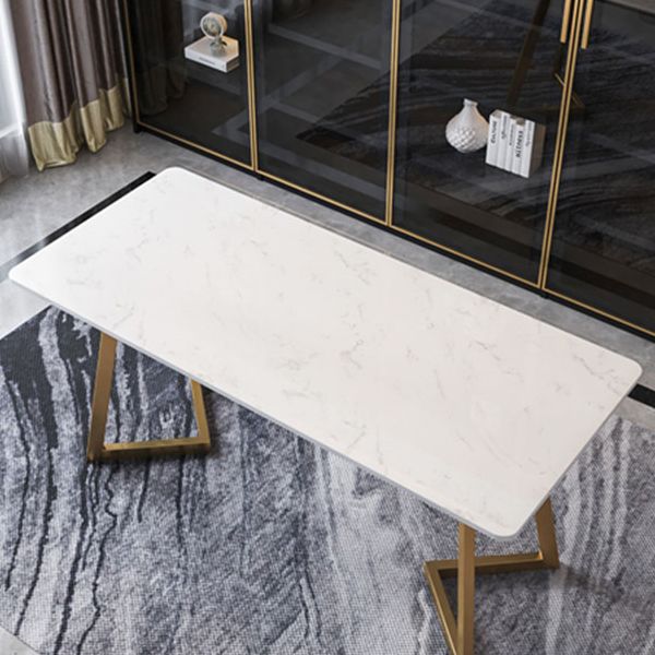 29 "H Glam Office Desk rechthoekig secretaris -bureau met metalen benen