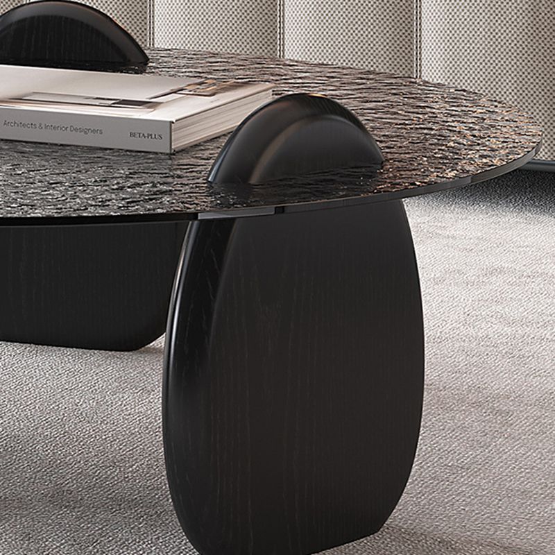 Glass Top Coffee Table Black Modern Round 3 Legs Cocktail Table Clearhalo 'Coffee & Accent Tables' 'Coffee Tables' 'coffee_tables' 'furn' 'furn_coffee_tables' 'Furniture' 'Living Room Furniture' 1200x1200_024389c1-54f3-4ce3-a070-e0bf7043cfe0
