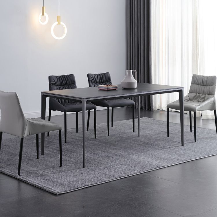 Contemporary Style Metal Dining Chair Leather Dining Armless Side Chair for Kitchen Clearhalo ' kitchen&dining_furn' 'Dining Chairs' 'Dining Tables & Seating' 'dining_chair' 'furn' 'furn_dining_chair' 'Furniture' 'furniture_dining_chair' 'Kitchen & Dining Furniture' 'kitchen' 1200x1200_024427c2-8a31-4755-a882-2bd4660d13c8