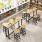 Modern Solid Wood Bistro Accent Dining Table Rectangle Bar Table in Natural Clearhalo 'Bar Furniture' 'Bar Tables' 'bar_tables' 'furn' 'furn_bar_tables' 'Furniture' 'furniture_bar_tables' 'Kitchen & Dining Furniture' 1200x1200_02443605-083c-4eb9-8a86-4fd5fe8ab9b6