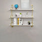 Metal and Wooden Shelf Bookcase Open Wall Mounted Gold Bookshelf for Home Clearhalo 'Bookcases' 'furn' 'furn_bookcases' 'Furniture' 'Office Furniture' 1200x1200_02447e63-2ff0-47b4-a1bf-4d1fb1e2a71c