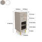 15,6-inch breedte Glam-dressoir Stone opbergkist met 1/2/3 laden